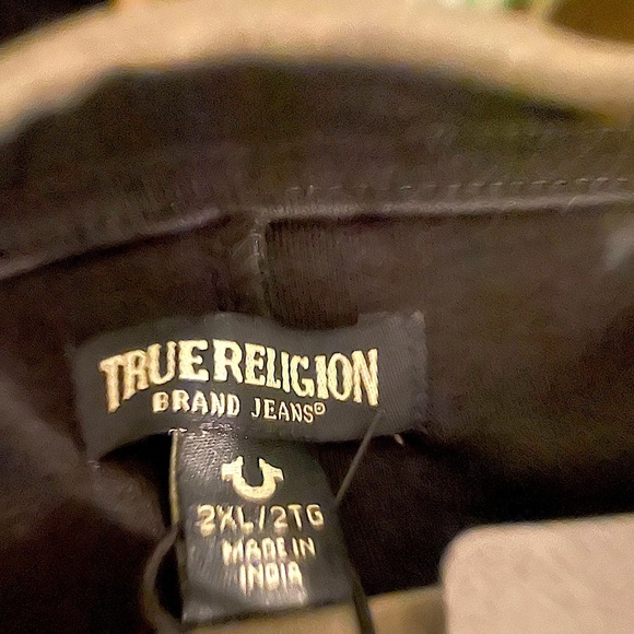 True Religion Black Contemporary Logo Taping Tee Plus Size (2XLg) Dress - Picture 5 of 12